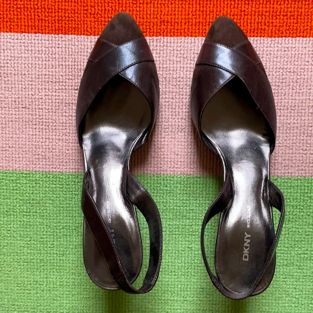 DKNY sling back heels